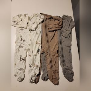 3 x 3-6m bamboo footed zipper sleepers